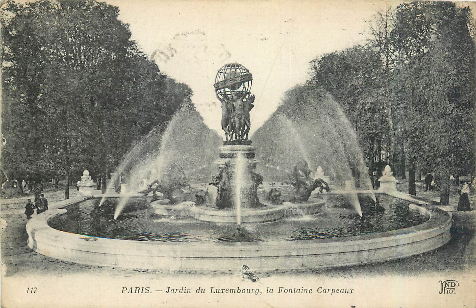 CPA Paris Jardin du luxembourg la Fontaine Carpeaux 