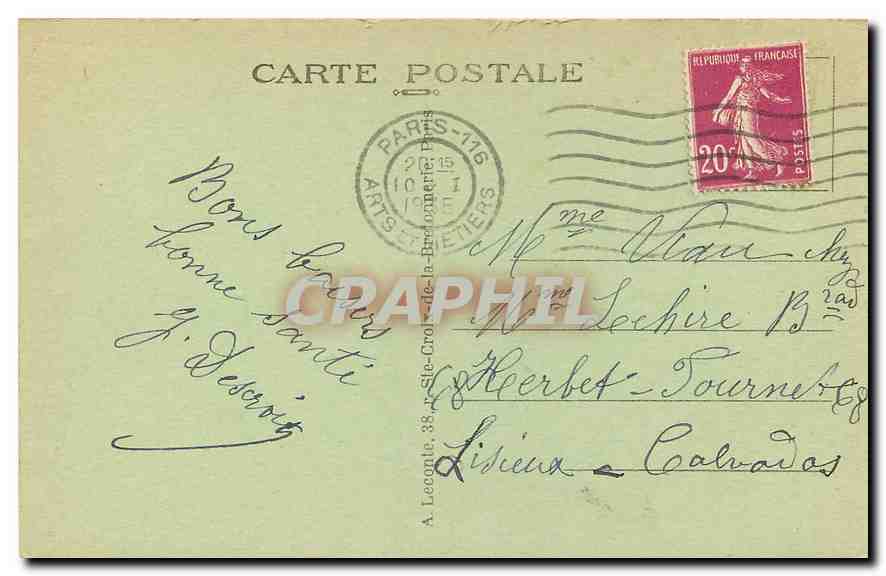 CPA Paris Le Dome des Invalides  — Verso