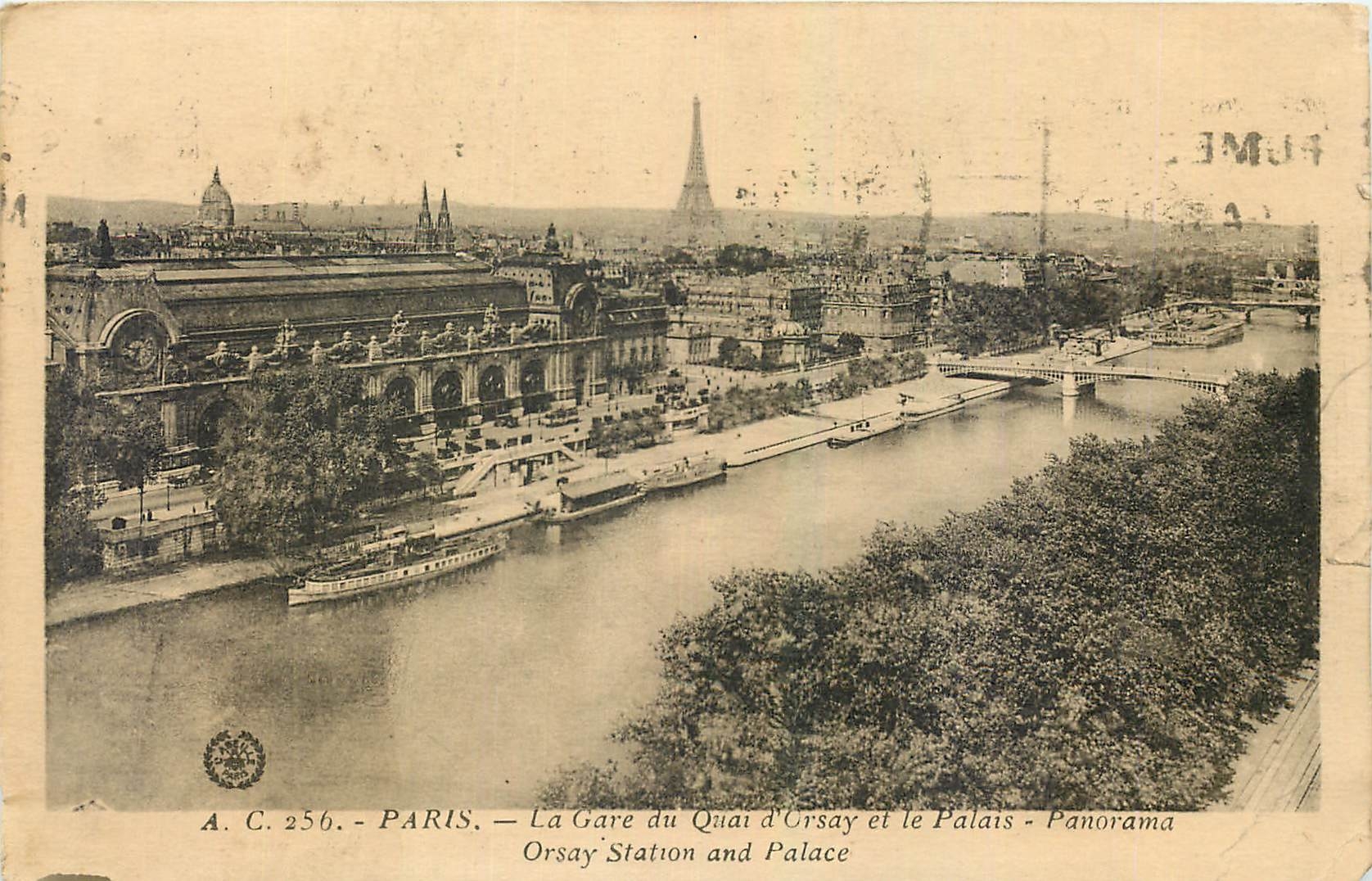 CPA Paris La Gare du Quai d'Crsay et le Palais 