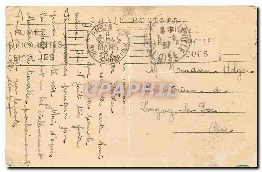 CPA Paris La Gare du Quai d'Crsay et le Palais  — Rückseite