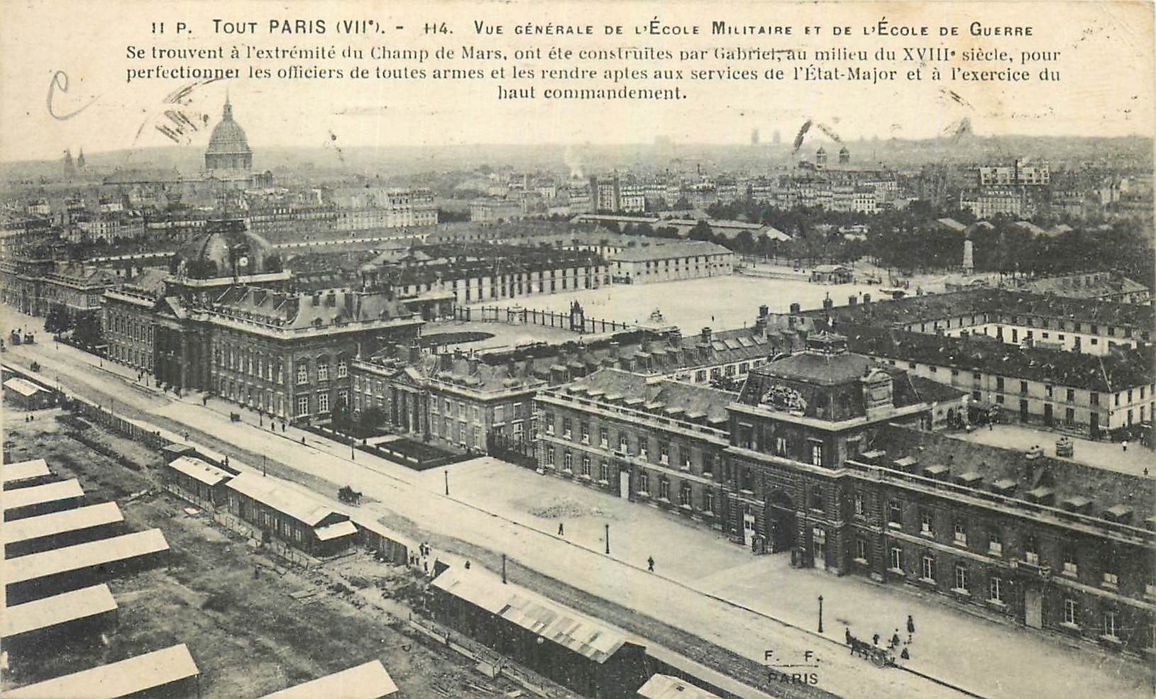 CPA Tout Paris Vue Generale de l'Ecole Miltaire et de l'Ecole de Guerre 