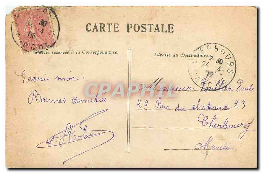 CPA Paris La Madeleine  — Verso