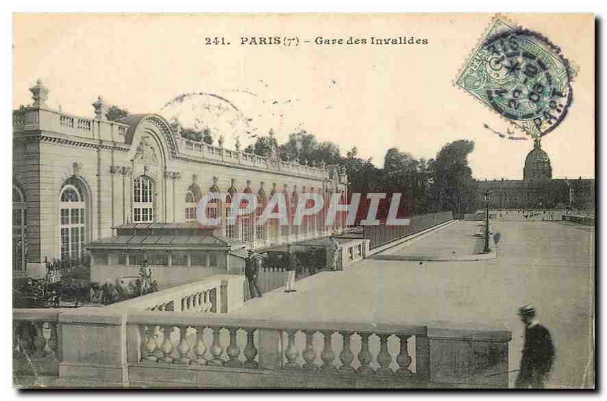 CPA Paris Gare des Invalides 