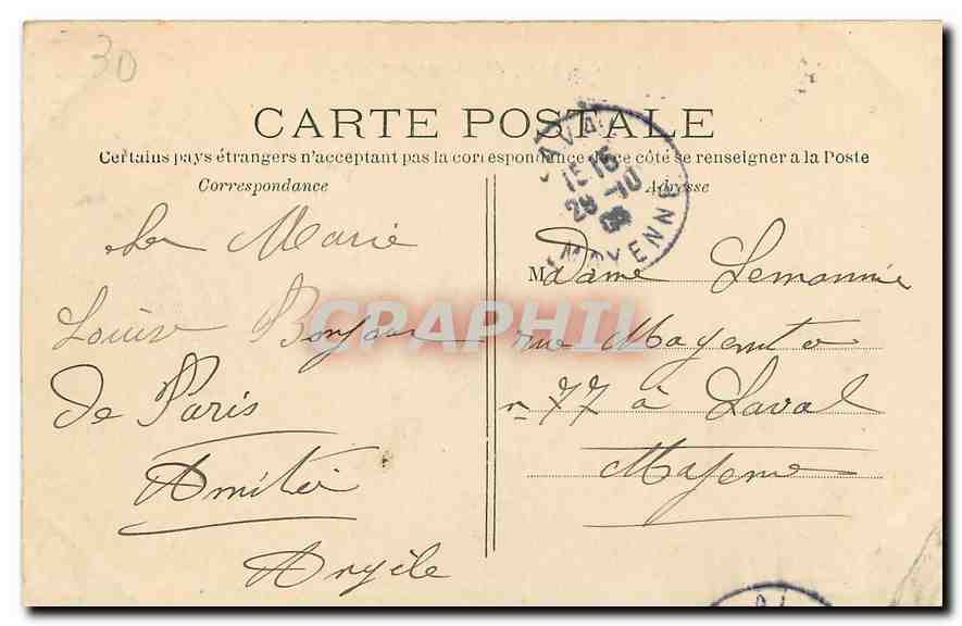 CPA Paris Gare des Invalides  — Rückseite