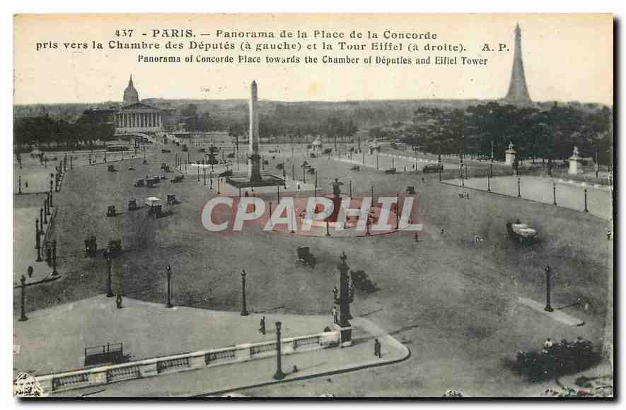 CPA Paris Panorama de la Place de la Concorde Chambre des Deputes 