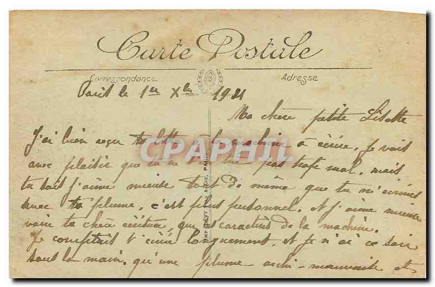 CPA Paris Boulevard des Italiens  — Verso