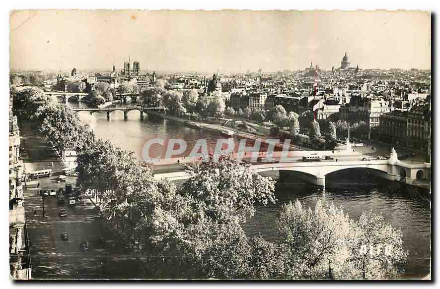CPA Paris De la Pointe de l'Ile de la Cite au Pont du Carrousel 