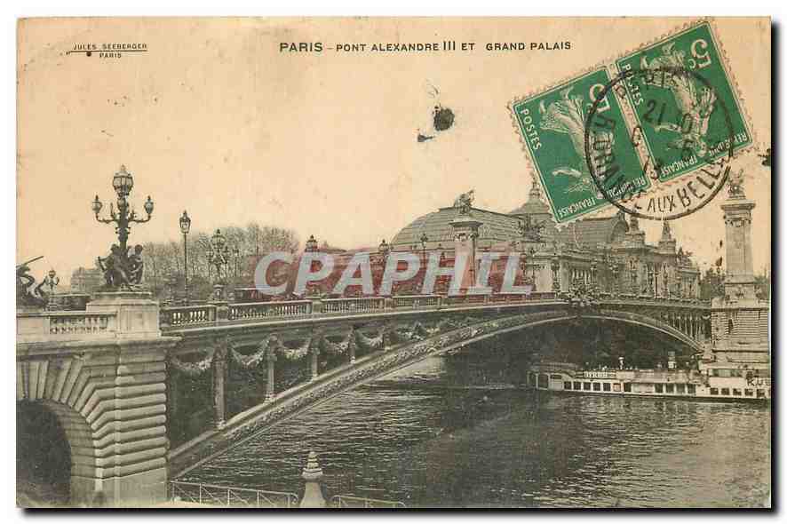 CPA Paris Pont Alexandre III et Grand Palais 