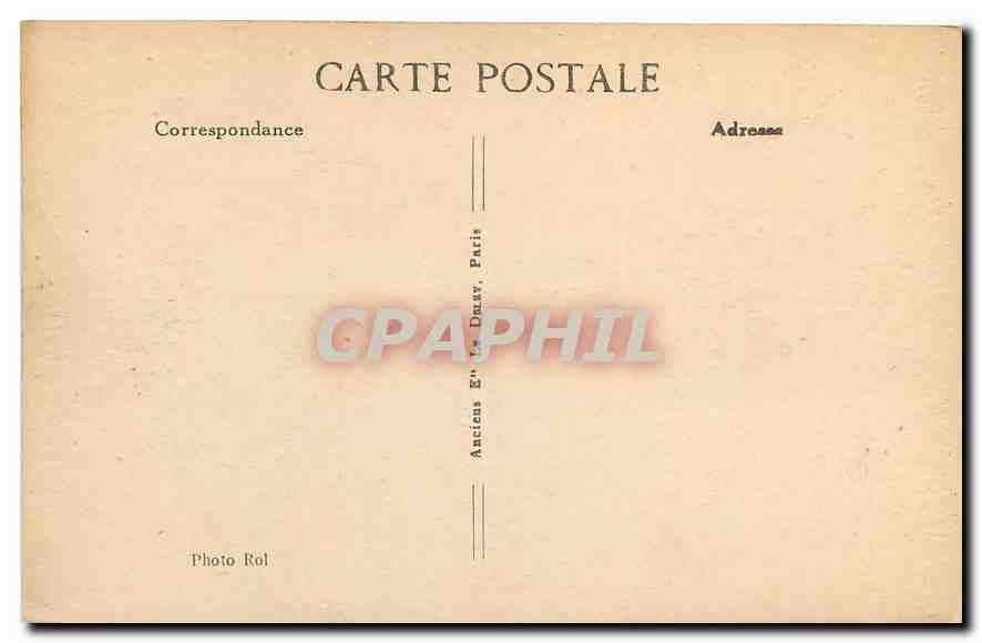 Inundación del río Sena 1924 — La Rueda de Longchamps — Anciens E.° Le Durey, París — Reverso