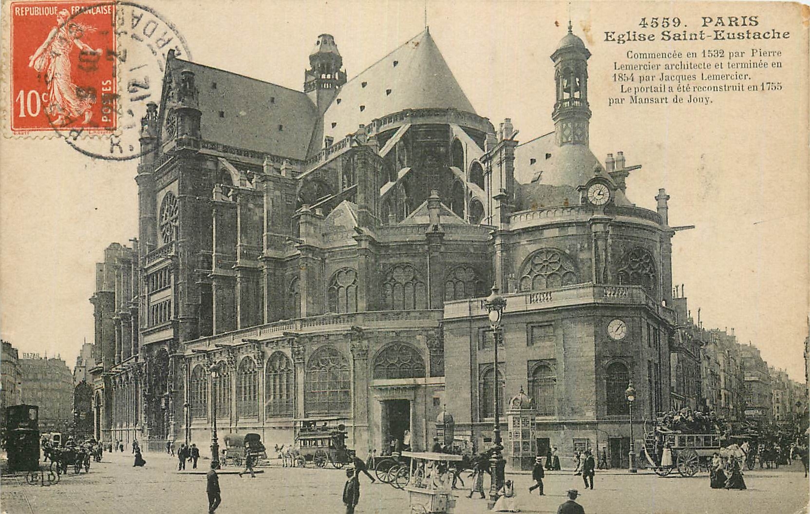 Église Saint-Eustache — Paris — éditeur non identifié, n° de série 4559