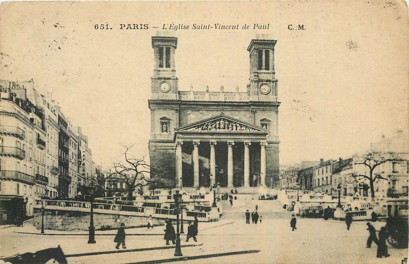 CPA Paris l'Eglise Saint Vincent de Paul 