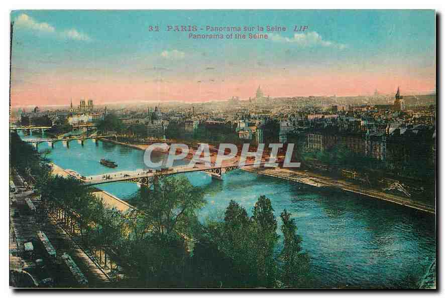 CPA Paris Panorama sur la Seine 