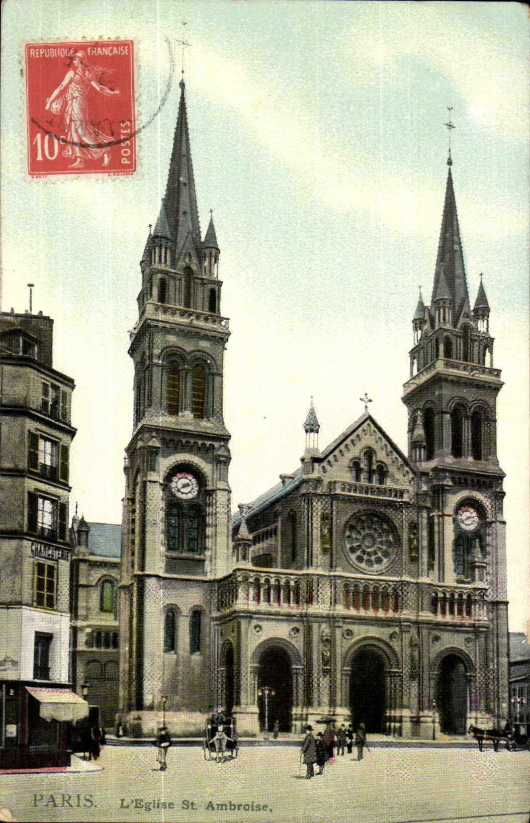 Paris CPA Eglise St Ambroise