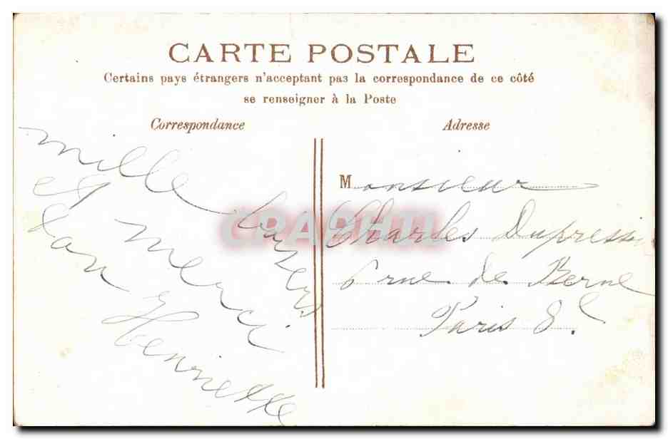 Paris CPA Eglise St Ambroise — Verso