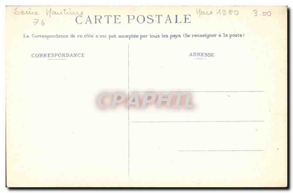 Dieppe cPA Place du petit fort Le Pollet — Verso
