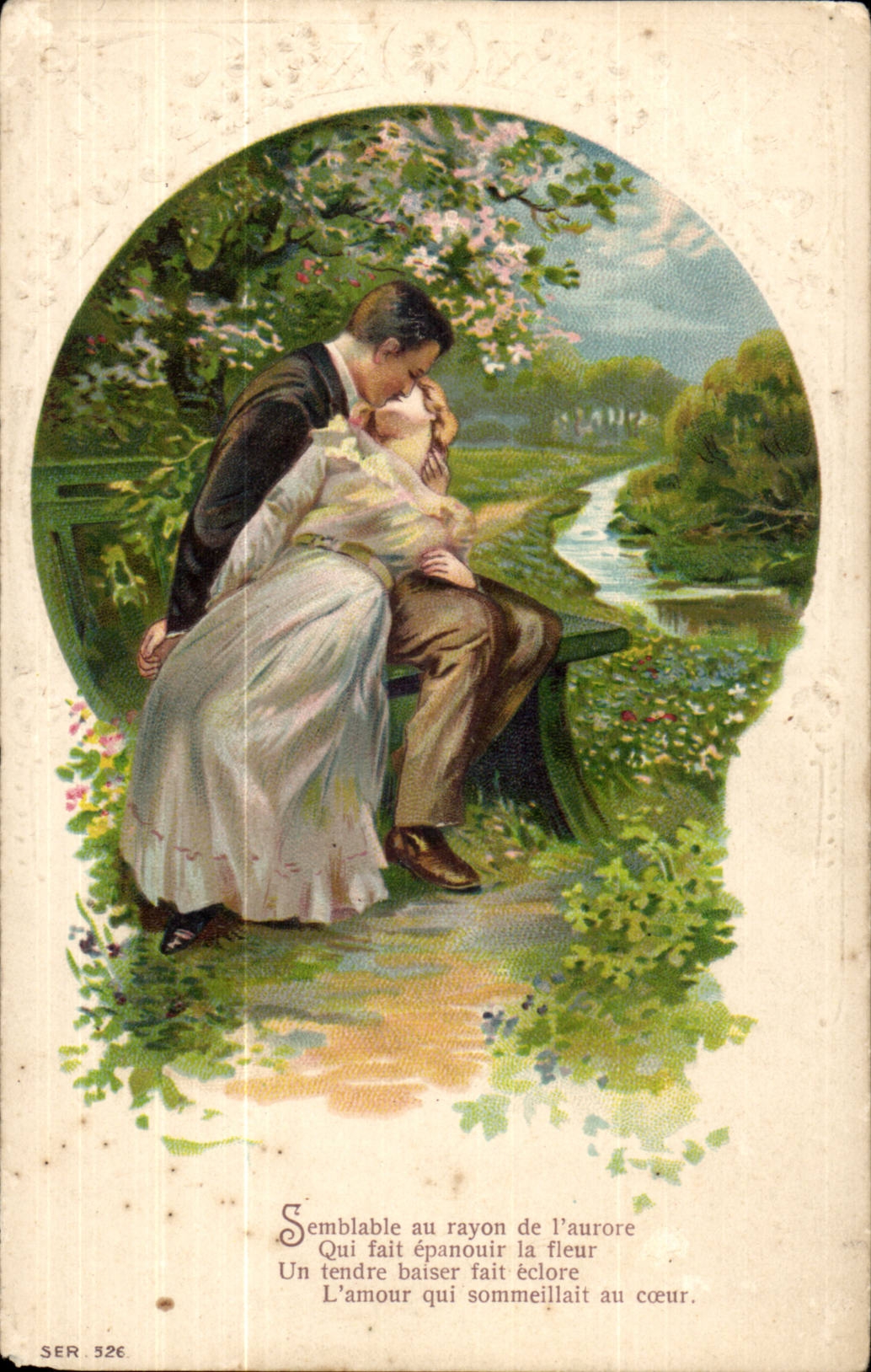 CPA FAntaisie Femme et amant