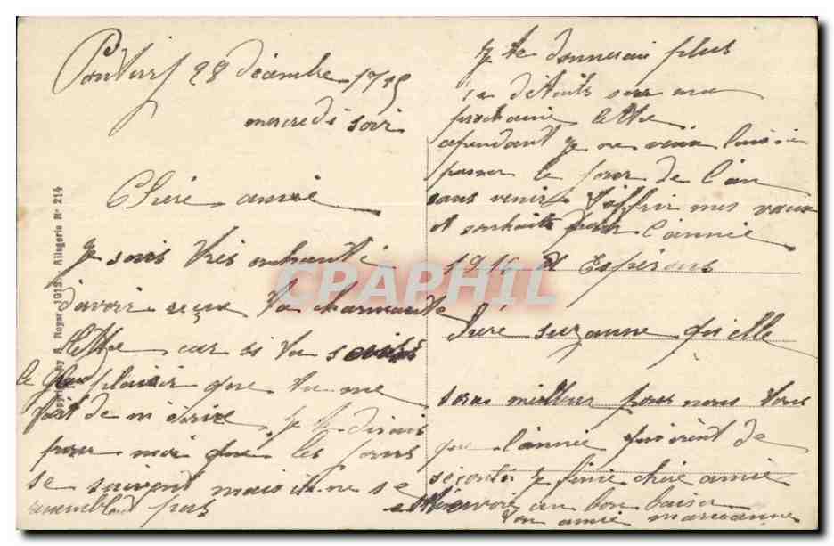 Propos Galants — scène de balcon en lierre — éditeur D. Mostraison, n° 214 — Reverso