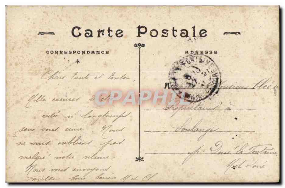 CPA Fantaisie Enfants  — Verso