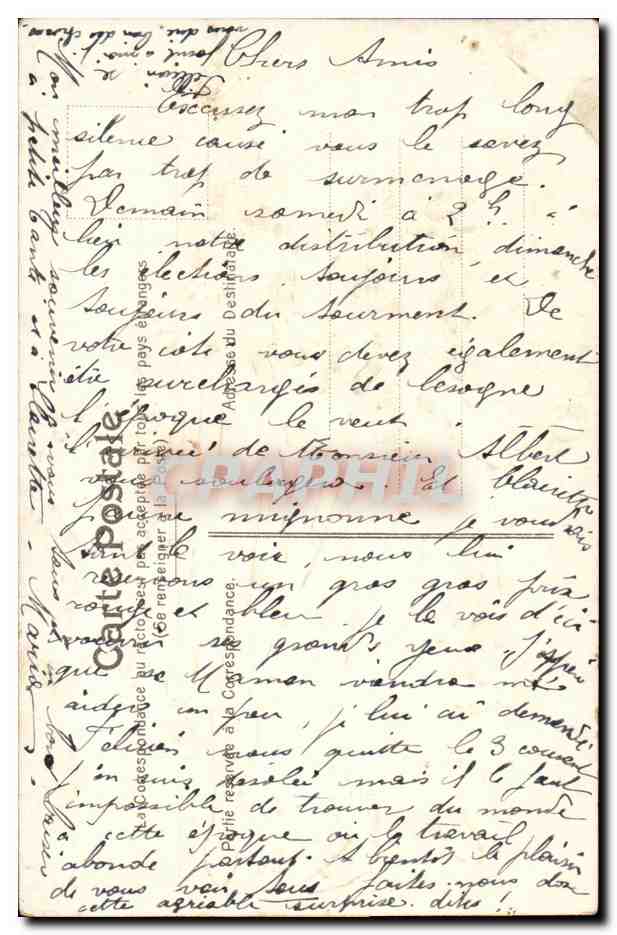 Deux jeunes filles — Souvenir — J. Petite Claviette — Verso