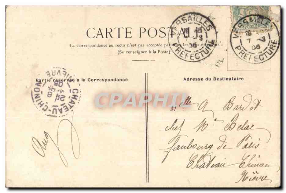 CPA Fantaisie Ecrivain public (metier) — Rückseite