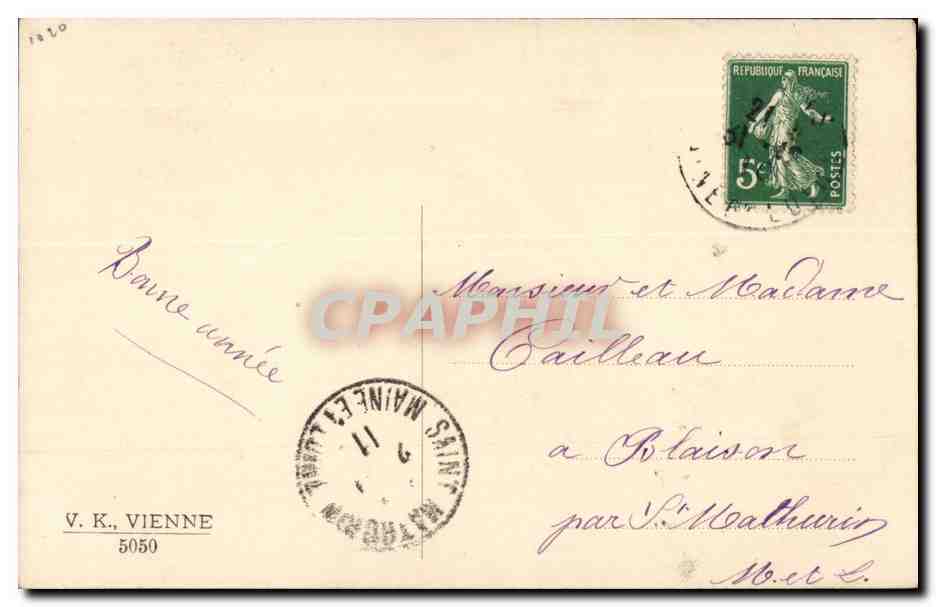 CPA Fantaisie Homme tombant en lige Sports d'hiver — Rückseite
