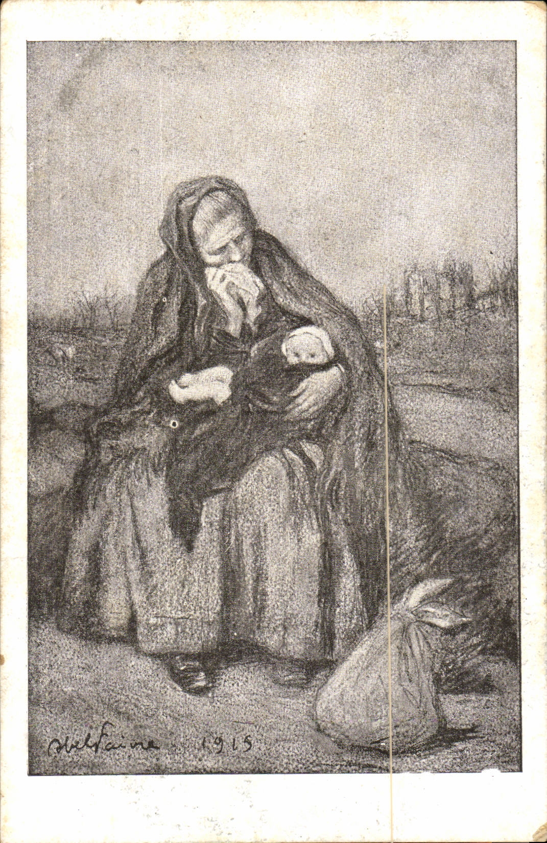 CPA Fantaisie Femme et enfant
