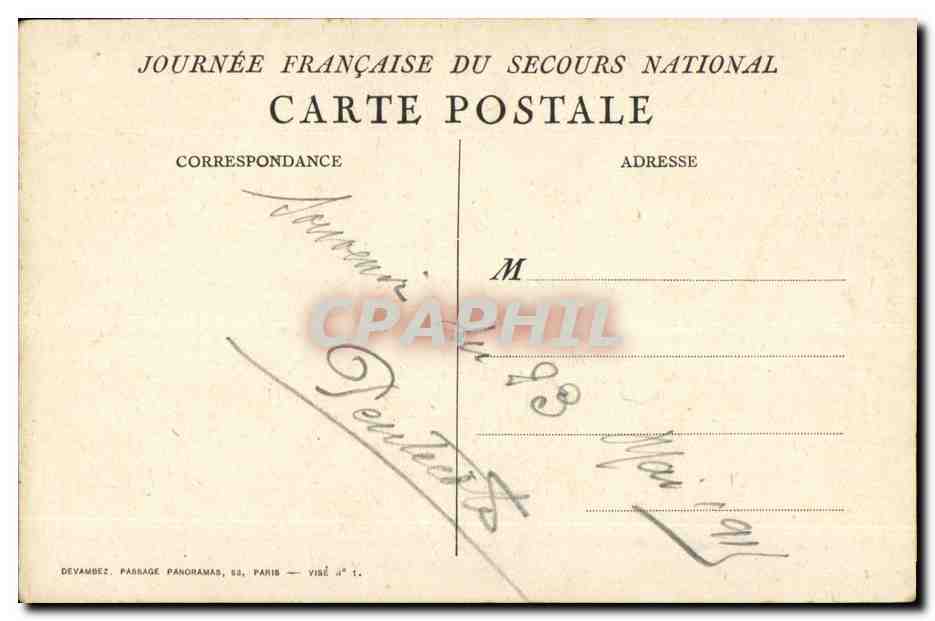 CPA Fantaisie Femme et enfant — Verso