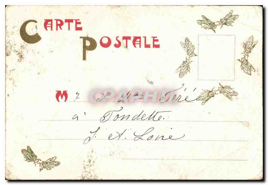 CPA Fantaisie Femme et papillons Butterfly — Verso