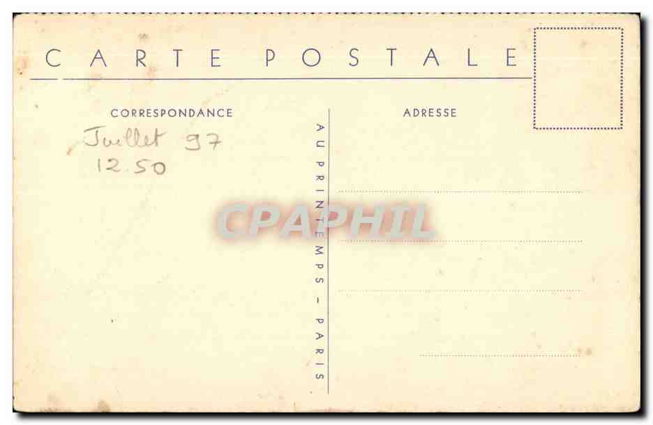 CPA Vue des magasins Printania Rouen Filiale du Printemps Paris — Verso