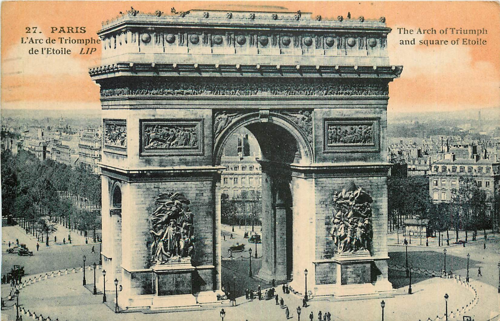 CPA Paris L'Arc de Triomphe de l'Etoile 