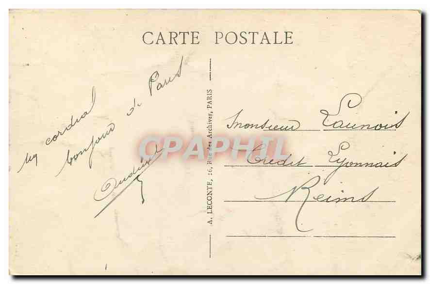 CPA Paris Place de la Republique  — Verso