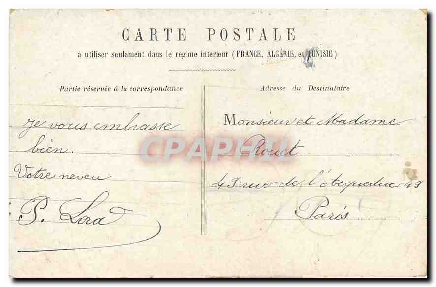 CPA Notre Dame de Paris  — Verso