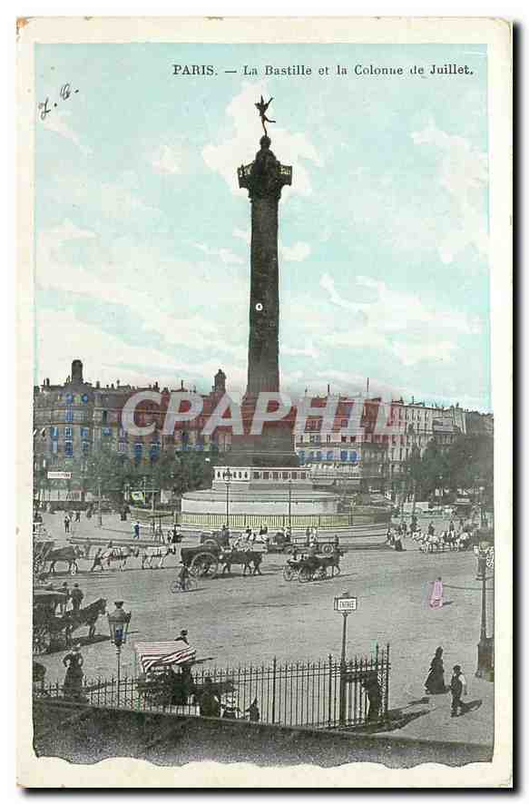 CPA Paris La Bastille et la Colonne de Juillet 