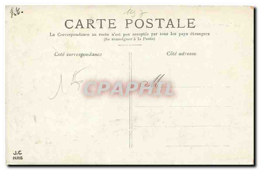 CPA Paris La Cour du Carrousel  — Rückseite