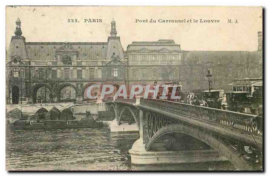 CPA Paris Pont du Carrousel et le Louvre 