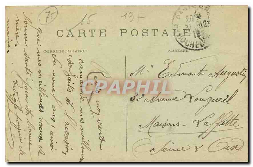 CPA Paris Pont du Carrousel et le Louvre  — Rückseite