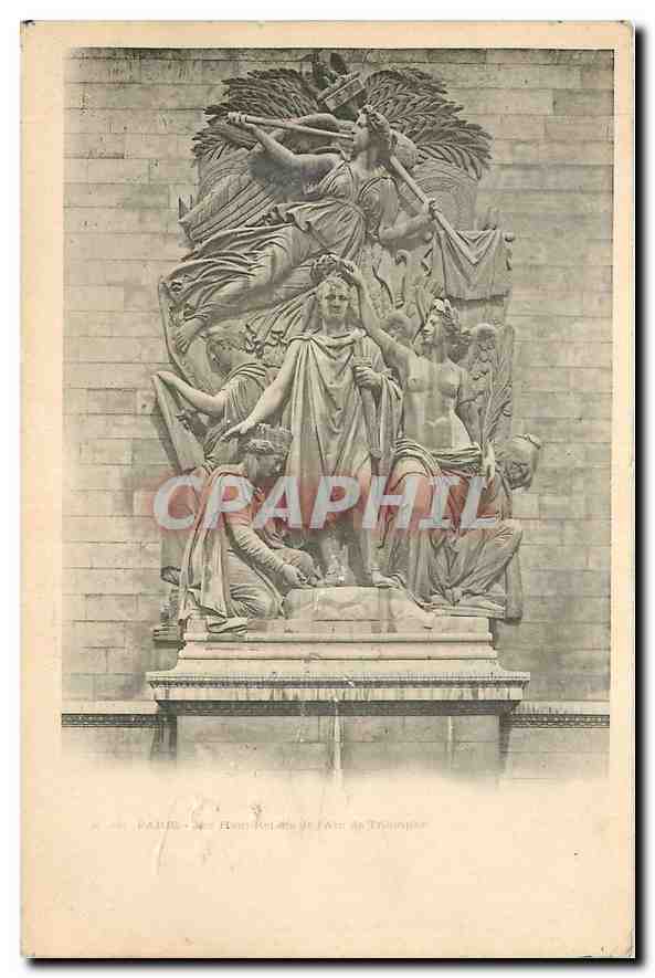 CPA Paris Les hauts reliefs de l'Arc de Triomphe