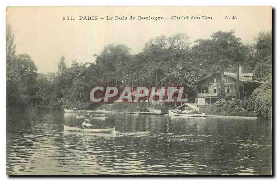 CPA Paris Le Bois de Boulogne Chalet des Iles 