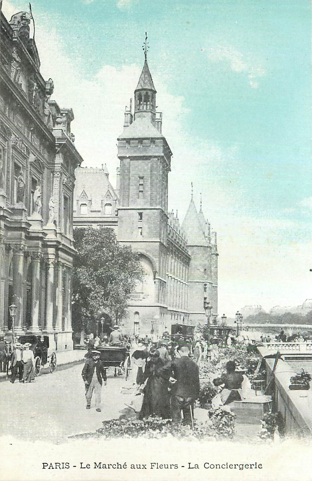 CPA Paris Le Marche aux Fleurs La Conciergerie 