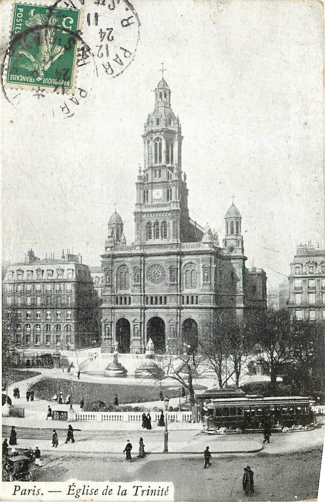 CPA Paris Eglise de la Trinite 