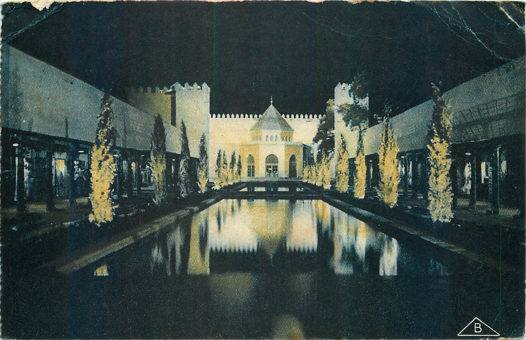 CPA Pavillon du Maroc vue de nuit 