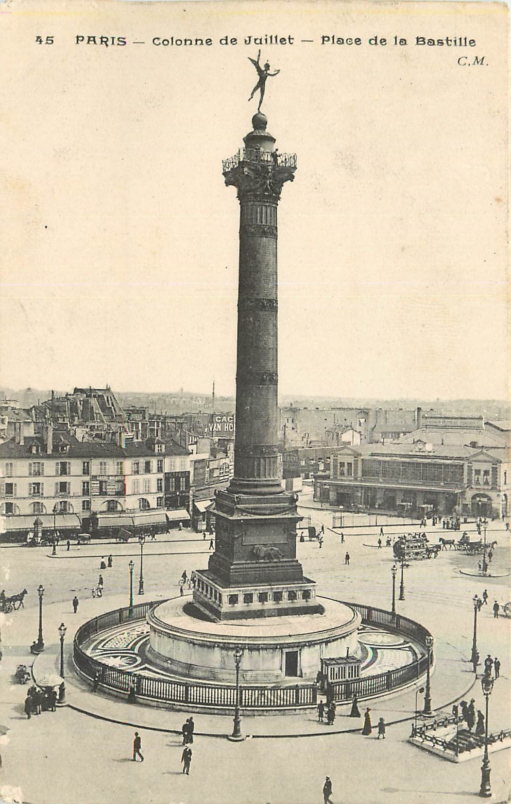 CPA Paris Colonne de Juillet Place de la Bastille 