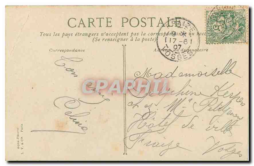 CPA Paris Le Palais du Luxembourg  — Rückseite