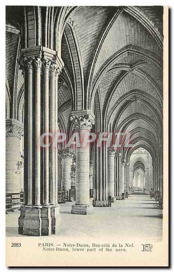 CPA Paris Notre Dame Bas cote de la Nef 