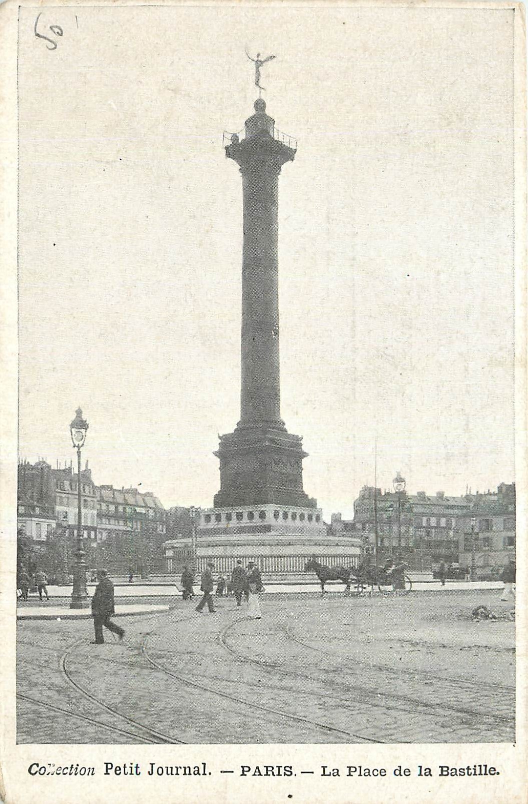 CPA Collection Petit Journal Paris La Place de la Bastille 