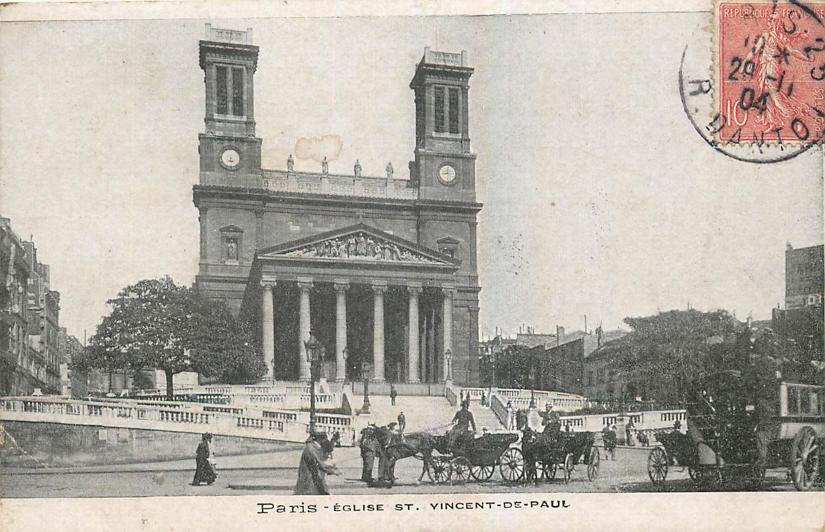 CPA Paris Eglise St Vincent de Paul 