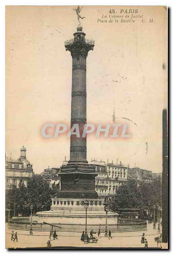 CPA Paris La Colonne de Juillet Place de la Bastille 