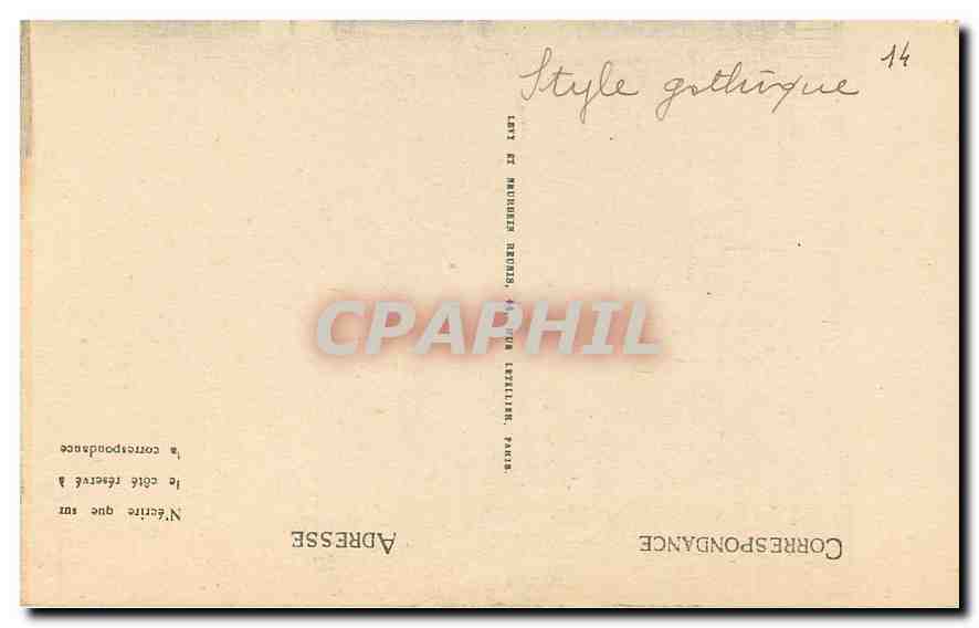 CPA Paris Notre Dame Facade Portail Central Portail du Jugement  — Verso
