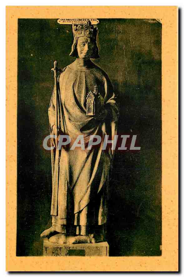 CPA Statue du Roi Charles V provenant du Portail des Celestins Paris Musee du Louvre 