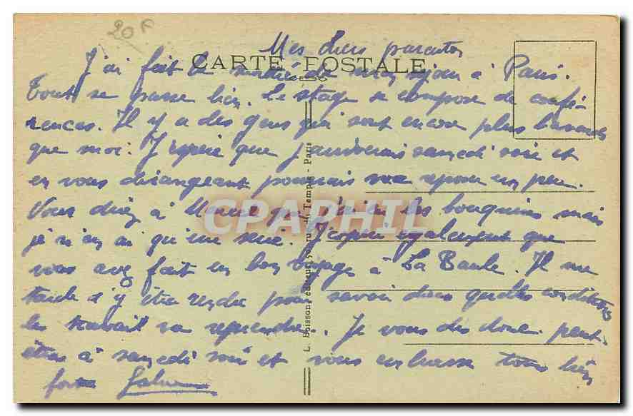 CPA Paris Vieux Montmartre Rue Corlot et Rue des Saules  — Rückseite
